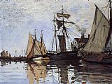 Claude Monet Boats in the Port of Honfleur painting